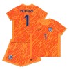 Original Trikotsatz England Pickford 1 Orange Version Torwart EURO 2024 Für Kinder